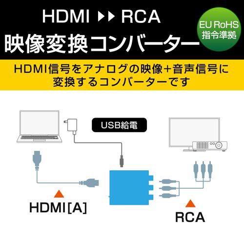 直営の公式通販サイト ELECOM ダウンスキャンコンバーター HDMI to RCA