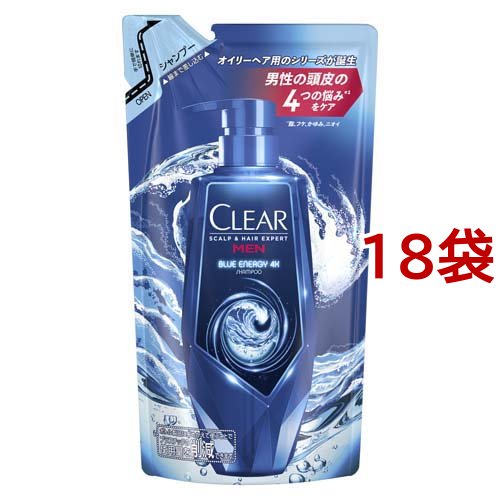 クリア ブルーエナジー4x スカルプシャンプー つめかえ用(280g*18袋セット)[シャンプー その他]