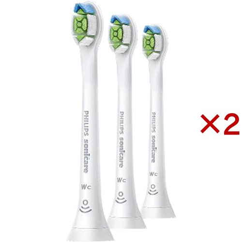 ソニッケア ホワイトプラス替ブラシ コンパクト3本セット HX6073／67(2セット)[電動歯ブラシ替えブラシ]