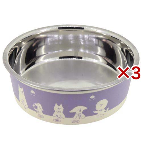 ステンレスの食器 ごはんにゃわん 犬用 MINI ビストロ(3セット)[ペットの雑貨・ケアグッズ]