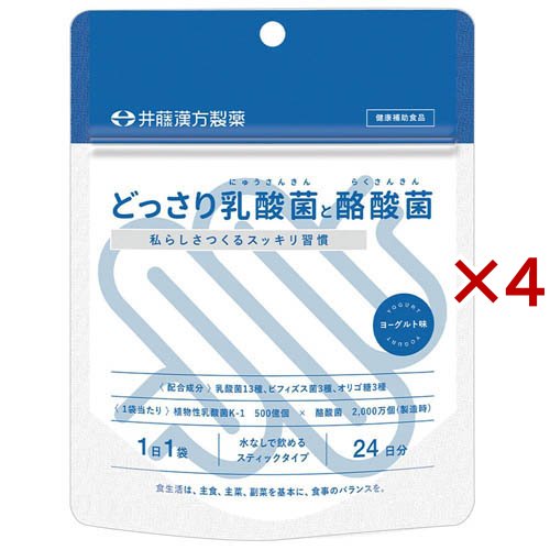 どっさり乳酸菌と酪酸菌 24日分(24袋入×4セット(1袋2g))[乳酸菌]