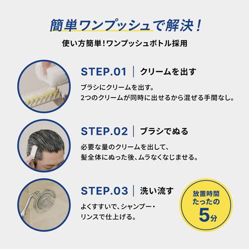 メンズビゲン ワンプッシュ ナチュラルブラック 7(1セット)[白髪染め メンズビゲン ワンプッシュ ナチュラルブラック 7(1セット)[白髪染め