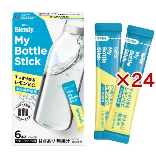 AGF ブレンディ マイボトルスティック すっきり香るレモンV.C(6本入×24セット(1本4.0g))[ソフトドリンク・清涼飲料　その他]の通販は 5,378円
