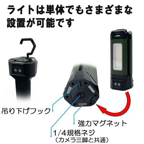 藤原産業 SK11 防雨 充電式LEDリーフライト(作業灯・LEDライト) SLL-20W-TPS(1個)[作業ライト]_6