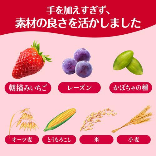 素材まるごとグラノラ 朝摘みいちご(400g×12セット)[シリアル]_3
