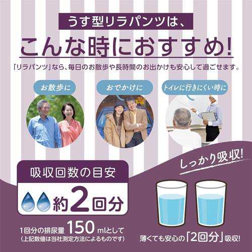 リラパンツ うす型 2回分 ホワイト S(20枚)[大人紙おむつ パンツ