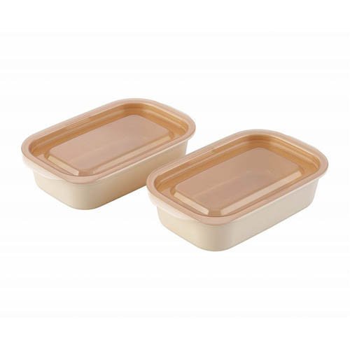 とにかく洗いやすいお弁当箱 270mL ピンクベージュ(2個組×120セット)[弁当箱]_1
