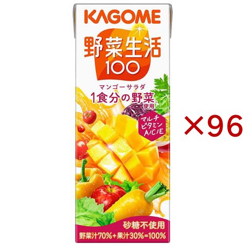 野菜生活100 マンゴーサラダ(24本入×4セット(1本200ml))[野菜ジュース（無塩）] 8,443円