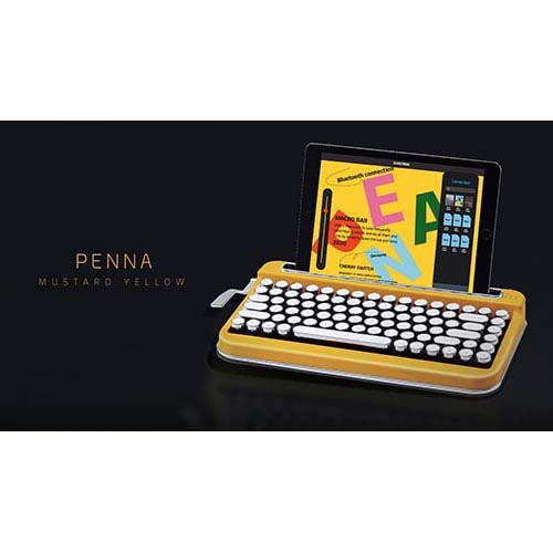 AJAX タイプライター風 レトロキーボードPENNA Mustard Yellow PNADYE-