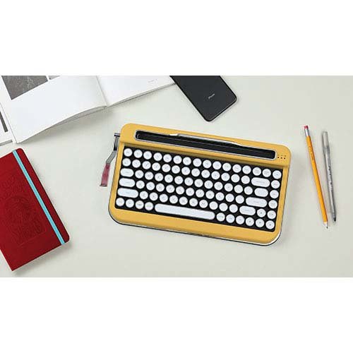 AJAX タイプライター風 レトロキーボードPENNA Mustard Yellow PNADYE(1個)[情報家電　その他]_3