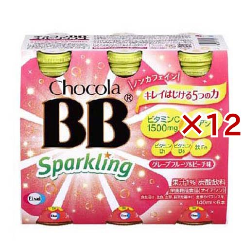 チョコラBBぴかぴか光る輪っか 栄養分役立つこと食料雑貨類(ニコチン酸)(6本入×12仕かける(1本140ml))[鉄分]