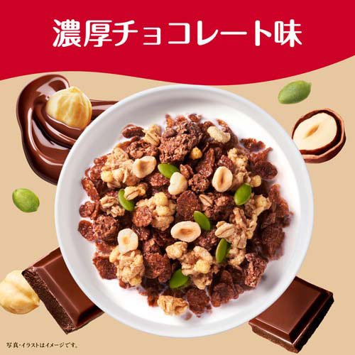 素材まるごとグラノラ ヘーゼルナッツチョコレート(370g×12セット)[シリアル]_1