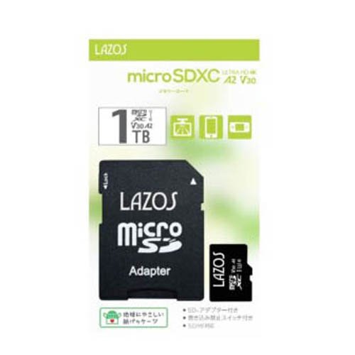 LAZOS microSDXCカード V30 A2 シリーズ 1TB L-B1000MSD10-U3V30A2(1個)[情報家電　その他]