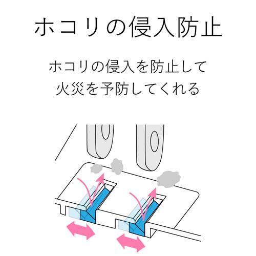 エレコム 延長コード 電源タップ 1m 4個口 雷ガード シャッター T 