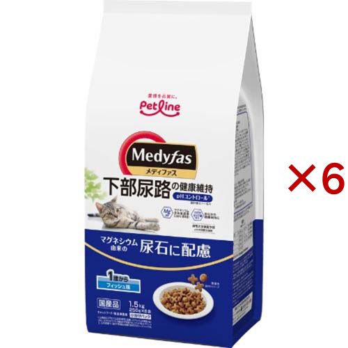 メディファス 1歳から フィッシュ味(6袋入×6セット(1袋250g))[キャットフード(ドライフード)]