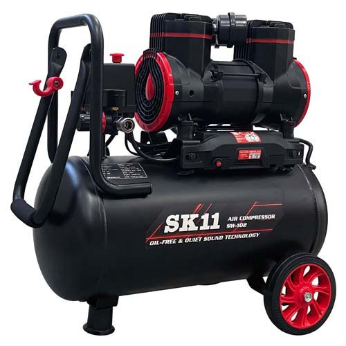 SK11 静音 オイルレス エアコンプレッサー 100V 22L SW-L20MPF-01(1台 