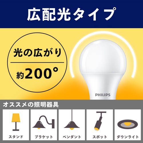 Philips(フィリップス) LED電球 40W相当 E26 電球色 LDA4L-G／E／K(2個
