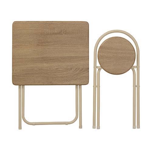 フォールディングテーブルセット 折りたたみテーブルと椅子の2点セット