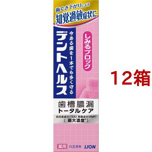 デントヘルス 薬用ハミガキ しみるブロック(85g*12箱セット)[大人用歯磨き粉]