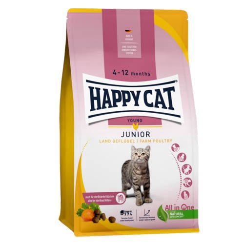 ハッピーキャット ヤング ジュニアファームポルトリー 平飼いチキン(4kg)[キャットフード(ドライフード)]