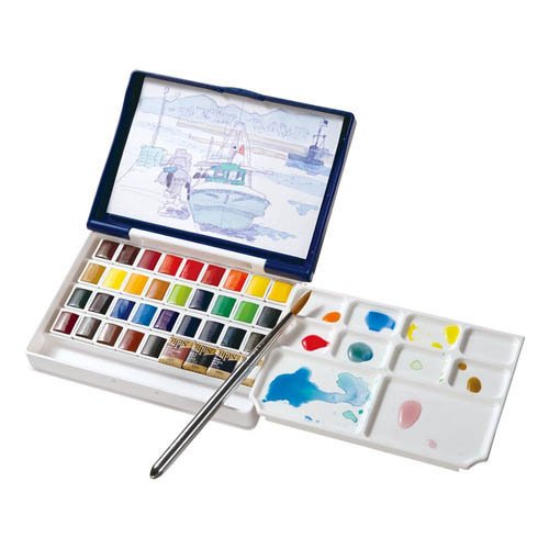 ホルベイン 固形水彩 アーチストパンカラー 36色セット パームボックス+ PN698(1個)[画材・製図用品]_1