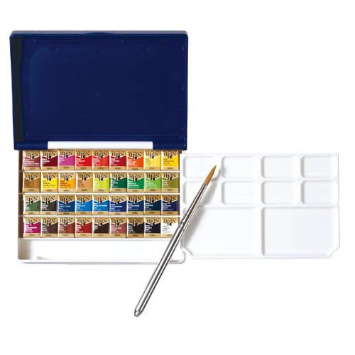 ホルベイン 固形水彩 アーチストパンカラー 36色セット パームボックス+ PN698(1個)[画材・製図用品]_2