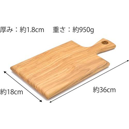 スワンソン商事 サービングボード 長角 S 木製 オリーブ パドルボード LV-355(1個)[食器・カトラリー その他]