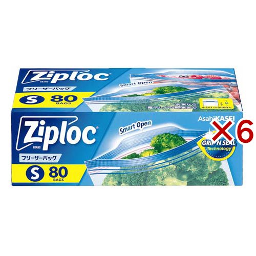 ジップロック フリーザーバッグ S(80枚入×6セット)[保存用バッグ ポリ袋]の通販は 5,664円