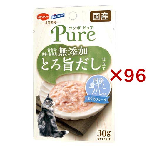 コンボ ピュア キャット パウチ まぐろ 国産煮干しだし入り(30g×96セット)[キャットフード(ウェット)]