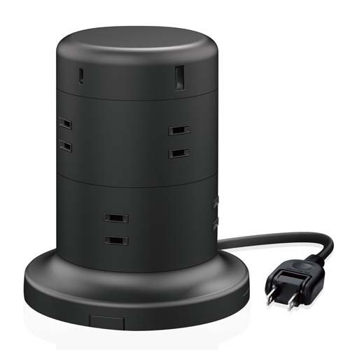 エレコム 電源タップ コンセント*8個口 (USB-C*2 USB-A*3) 45W ECT-2120BK(1個)[ＯＡ商品]