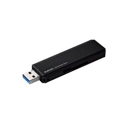 エレコム SSD 外付け 1TB USB3.2 Gen2 読込最大600MB／秒 コンパクト ブラック(1個)[情報家電　その他]