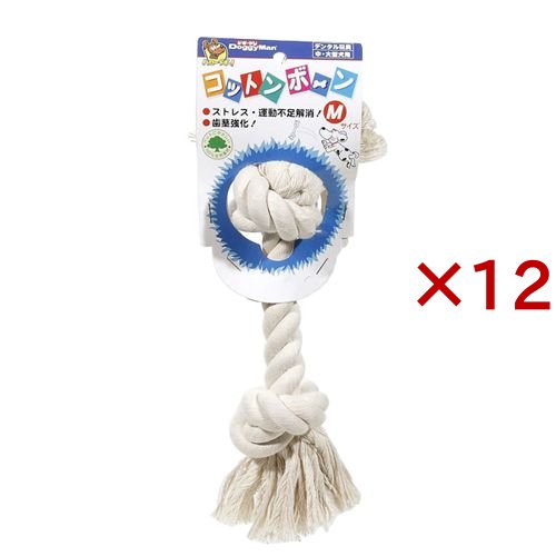ドギーマン コットンボーン Mサイズ(12セット)[犬のおもちゃ・しつけ]