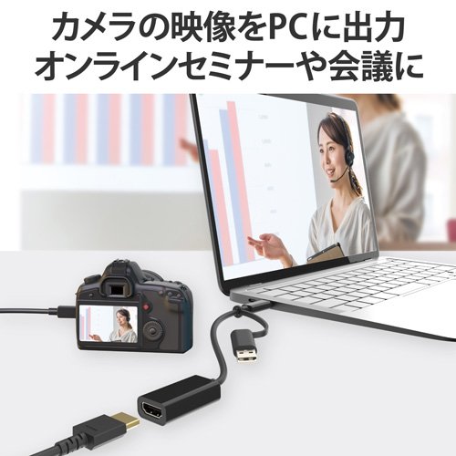 エレコム 変換アダプタ HDMIキャプチャユニット 小型 ブラック(1個)[情報家電　その他]_1