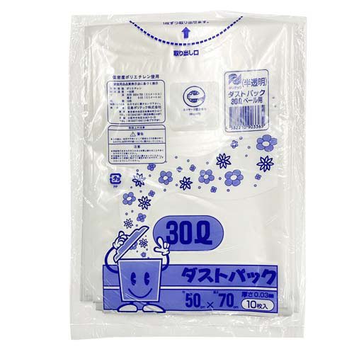 ゴミ袋 ダストパック 日本製 半透明 30L(10枚入×60冊)[ゴミ袋] 6,875円