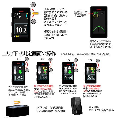 Authentic International パッティングAIキャディ Green Caddie G24001(1個)[ゴルフ]_3