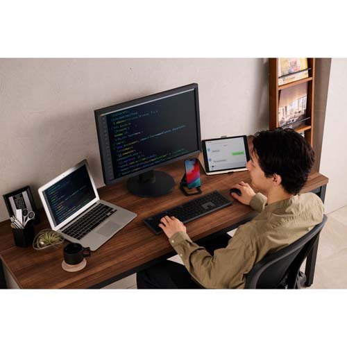 エレコム フルサイズ ワイヤレスキーボード Bluetooth ＆ 無線2.4GHz両対応 ブラック(1個)[情報家電　その他]_5