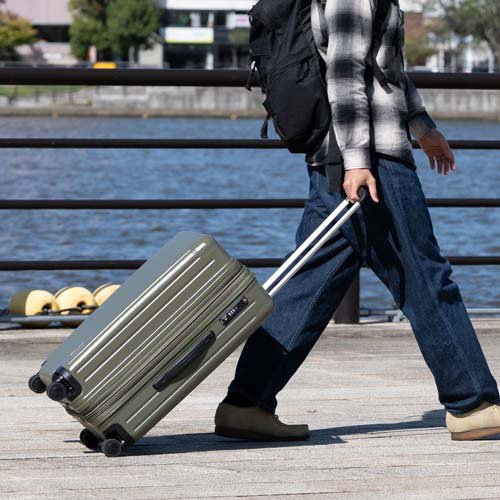 スーツケース Mサイズ オリーブ TSA ダブルファスナー UV-86(1個)[バッグ リュック]の通販は