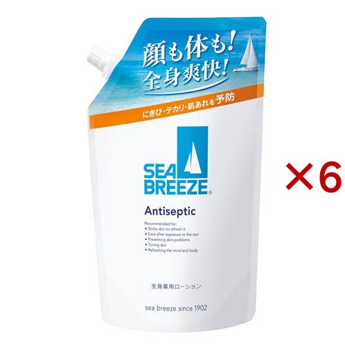シーブリーズ 全身薬用ローション アンティセプティック f つめかえ(700mL×6セット)[ローションタイプ]