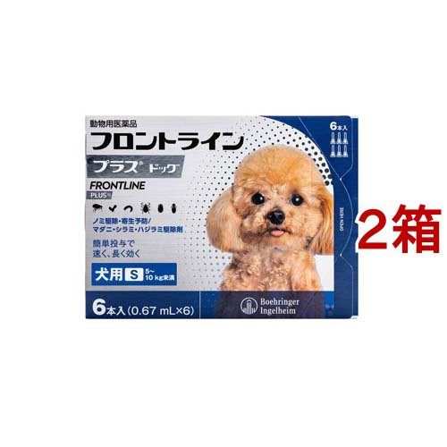 【動物用医薬品】フロントラインプラス 犬用 S 5〜10kg未満(6本入*2箱セット)[犬用]