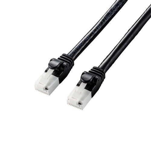 エレコム LANケーブル Cat6A ツメが折れない 2m ブラック LD-GPAT