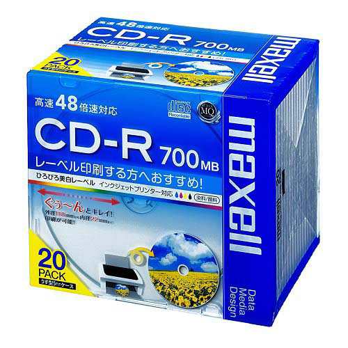 マクセル データ用CD-R CDR700SWPS1P20S(20枚入)[CDメディア]