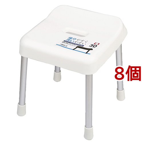 〔8個セット〕 バスチェア 風呂椅子 約38×25.5×30cm アクアブルー 通気性抜群 腰かけ 30H カラリ 浴室 風呂 バスルーム 8個セット〕 バスチェア 風呂椅子 約38×25.5×30cm アクアブルー
