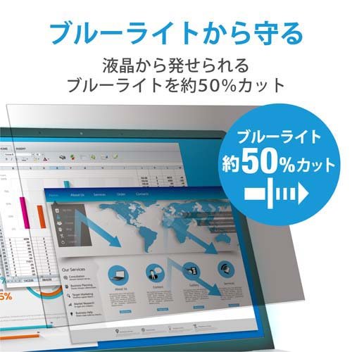 エレコム プライバシーフィルター 23.8インチ 抗菌 ブルーライトカット EF-PFK238W(1個)[情報家電　その他]_4