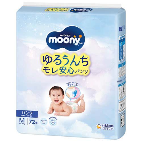 ムーニーマンゆるうんちモレ安心パンツM寝返り〜はいはい 5kg