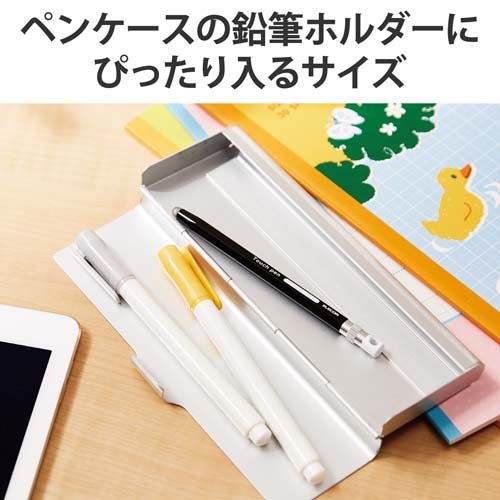 エレコム タッチペン スタイラスペン 導電繊維タイプ 六角鉛筆型 ブラック P-TPENSEBK(10本セット)[その他]_3