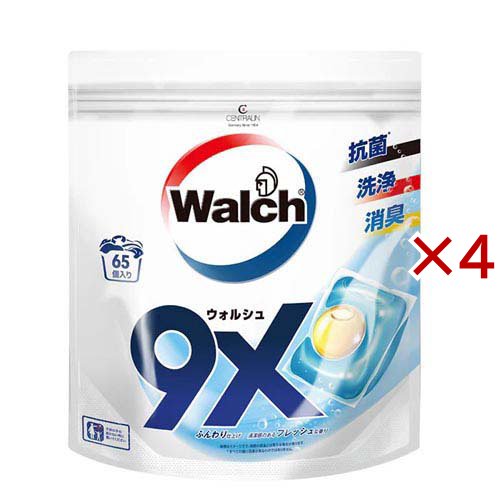 ウォルシュ(walch) ボール型洗濯洗剤 詰め替え(65個入×4セット)[洗濯洗剤 その他]