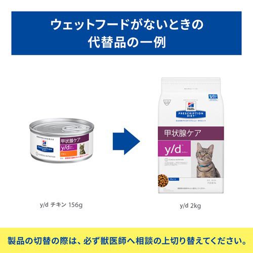 y/d 缶詰  チキン 甲状腺ケア猫用 特別療法食キャットフード ウェット ワイディー(156g*24コセット)[猫用特別療法食]_3
