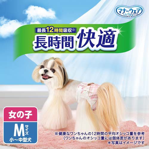 マナーウェア 長時間快適オムツ 女の子用 M 犬用(30枚入×8セット)[ペットシーツ・犬のトイレ用品]_1