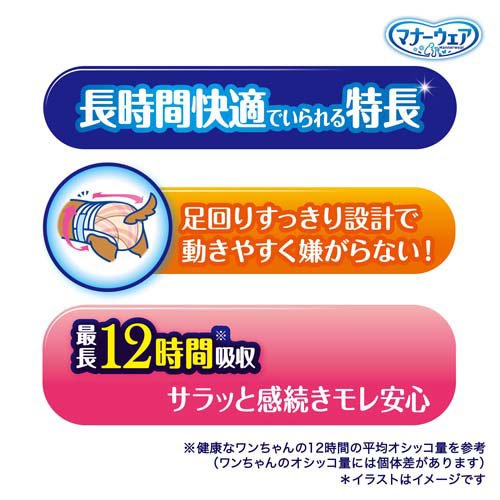 マナーウェア 長時間快適オムツ 女の子用 M 犬用(30枚入×8セット)[ペットシーツ・犬のトイレ用品]_3