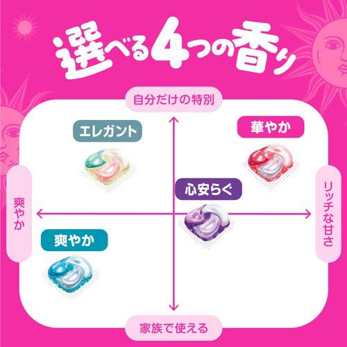 ボールド 洗濯洗剤 ジェルボール 4in1 華やかおひさまとプレミアムブロッサム 詰替(73個入×4セット)[洗濯洗剤 その他]_4